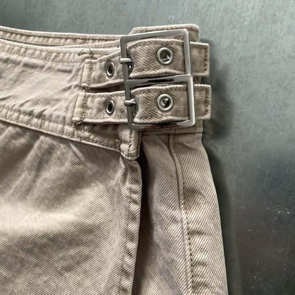 PacSun Beige Low Rise Denim Mini Skort - Picture 8 of 15